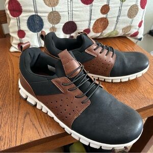 Stylish Black and Brown Men's Dress Sneakers